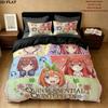 5Toubun Pattern Bedding Quilt Set Quilt Cover Pillowcase Home Birthday Gift(1 * duvet cover + 2 * pillowcase, without core)