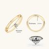 Simple   CopperVVS D Color Moissanite Finger Ring Women Engagement Wedding Rings Gold Plated Fine Jewelry