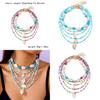 Collier de Perles Coquillage Mode pour Femmes avec Pendentif en Alliage pour un Style Décontracté d'Été