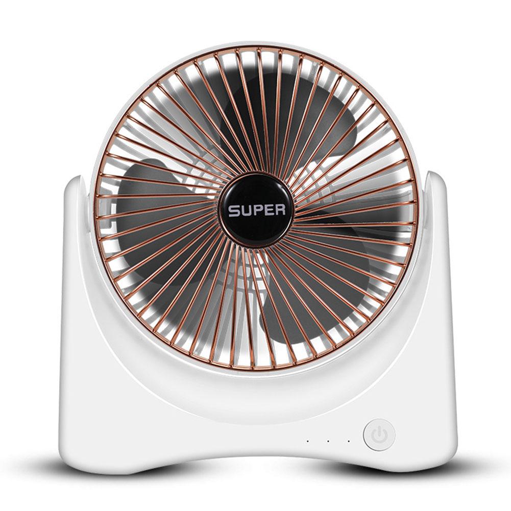6 Inch Mini USB Rechargeable Fan Portable Mute Electric Fan for Dormitory Office Desktop fan noble gold#0