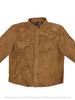 Men's Brown Real Soft Suede Leather Shirt Pure Lambskin Shirt Handmade Casual