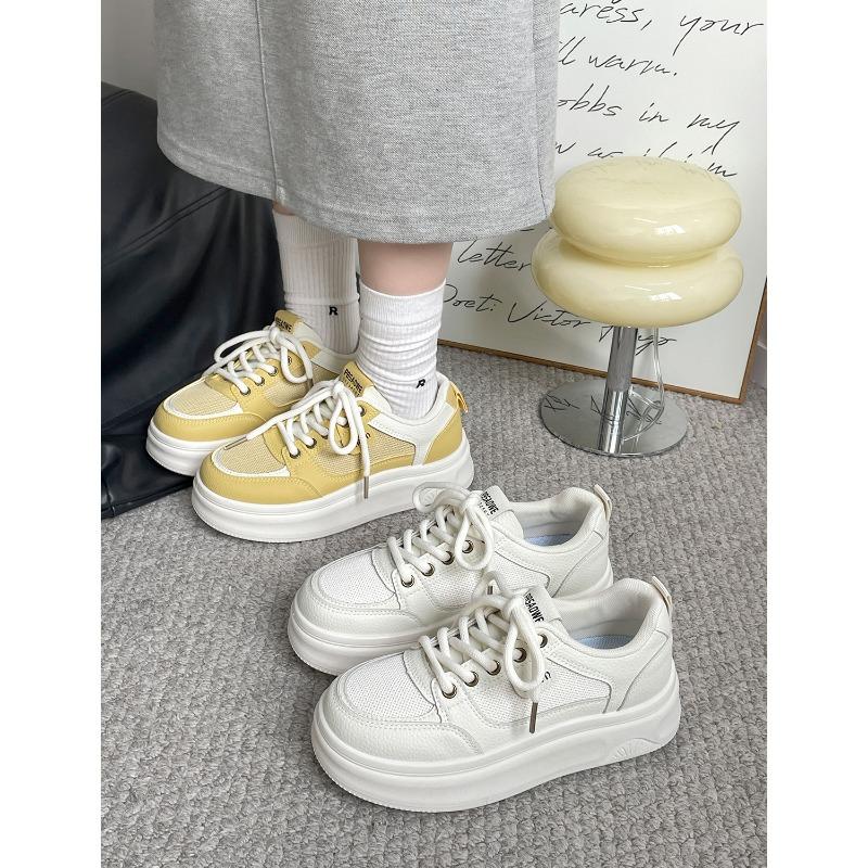 Hot-selling Summer New Thick-soled Casual Board Shoes Mesh Breathable Versatile Little White Shoes 3862