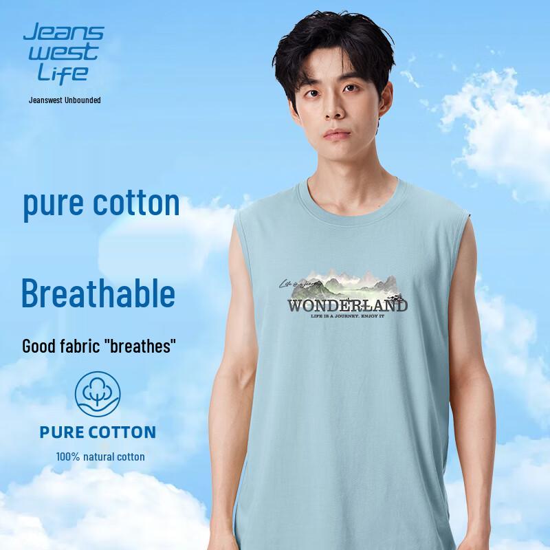 Мужская хлопковая майка без рукавов JEANSWEST LIFE 4XL