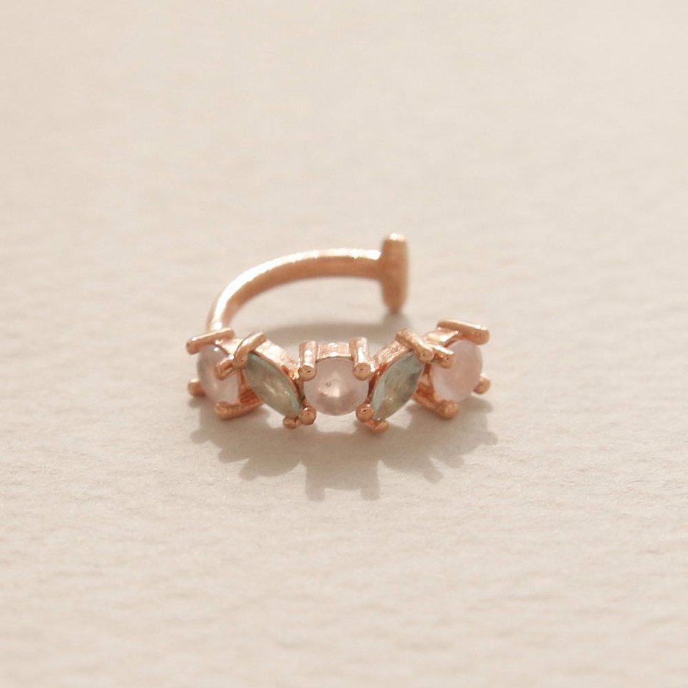 J.Lauren Pink Mint Cubic Rose Gold Ear Cuff M03778