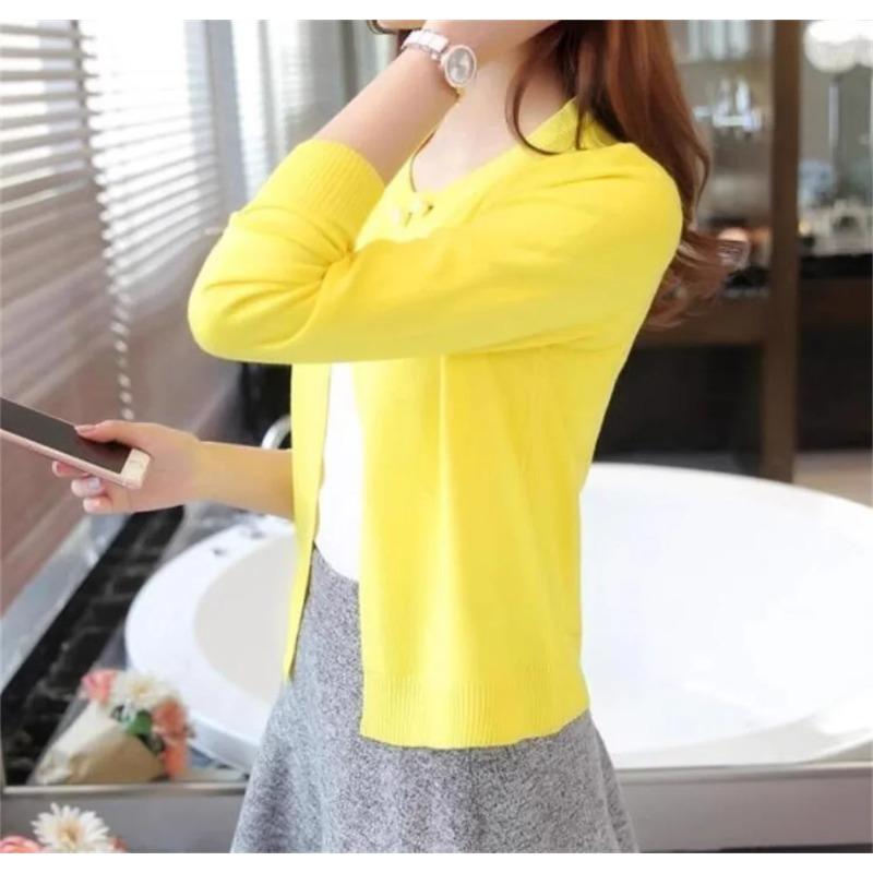 Fashion Women Sweater Cardigan Thin Outerwear Short Short Design Sweater Long Sleeve Small Cape Blusa Feminina