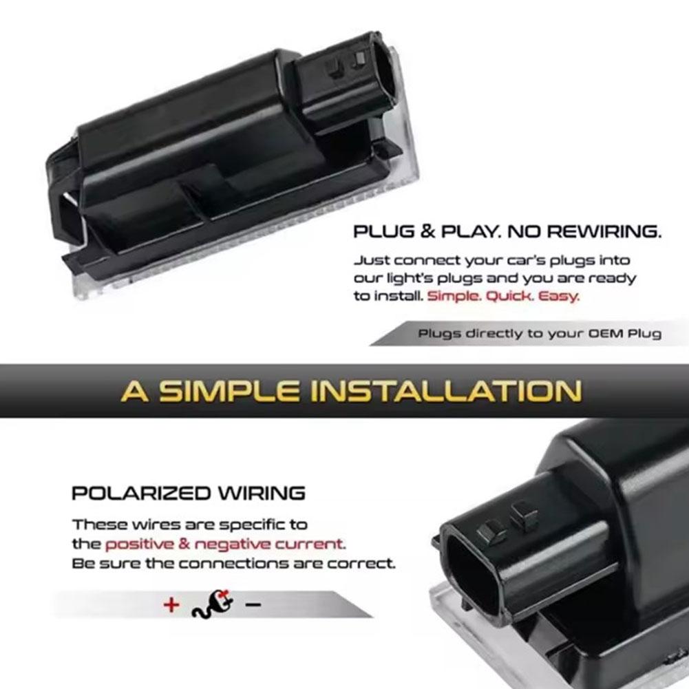 2 Stück LED-Kennzeichenbeleuchtung für Renault Clio, Laguna 2, Megane 3, Twingo, Master, Vel Satis, Wind, Trafic, Twizy