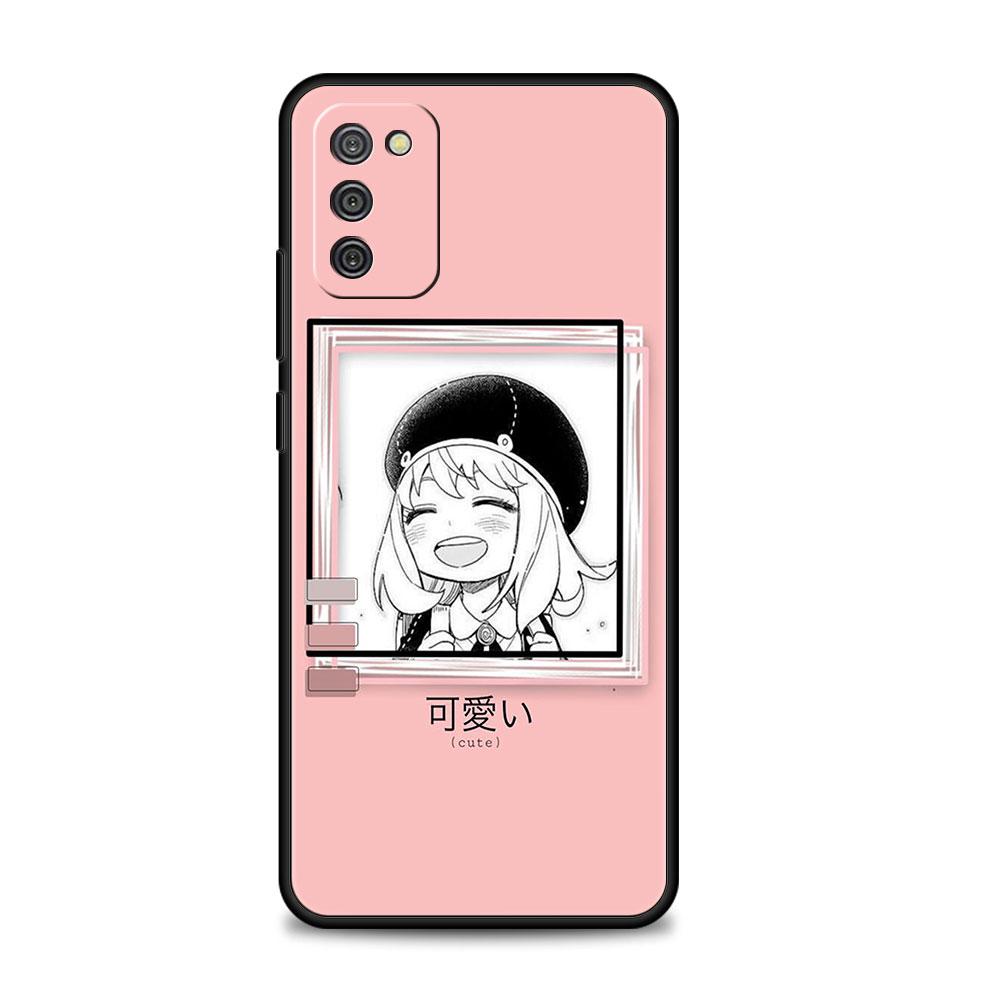 For Samsung A12 A51 A52 A41 A21s A72 A31 A02s A71 A32 4G A73 A53 A52s 5G Print Funda Spy×Family Cute Yor Anya Bright Drawing