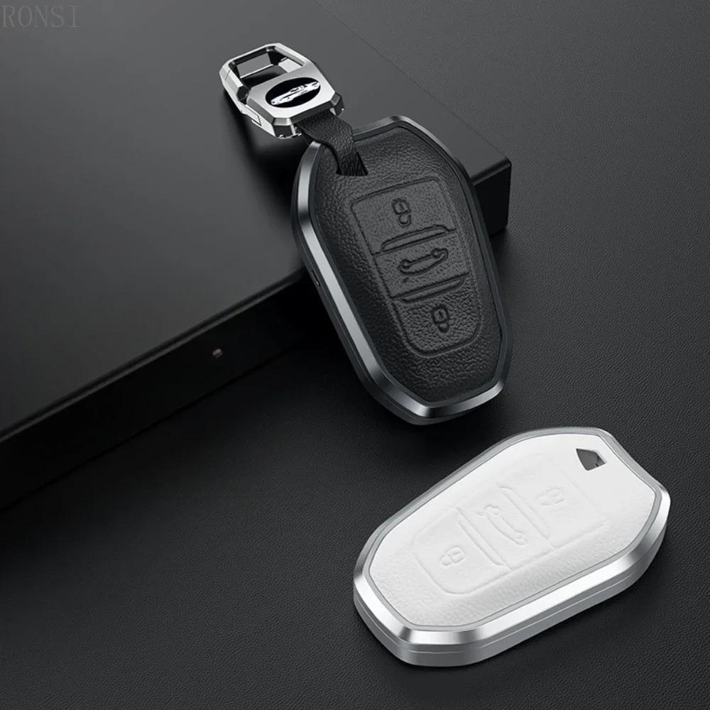 Leather Car Remote Key Case Cover Shell For Peugeot 308 408 508 2008 3008 4008 5008 Citroen C4 C4L C6 C3-XR Picasso DS3 DS4 DS5