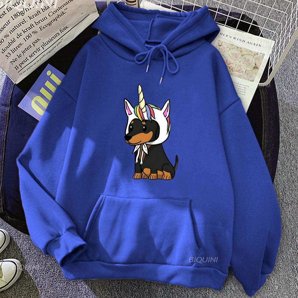 Dachshund Cute Dog Print Hoodie Design Autumn Winter Men's Women's Sweatshirt Fleece Oversized Couples Casual Streetwear Hoodies