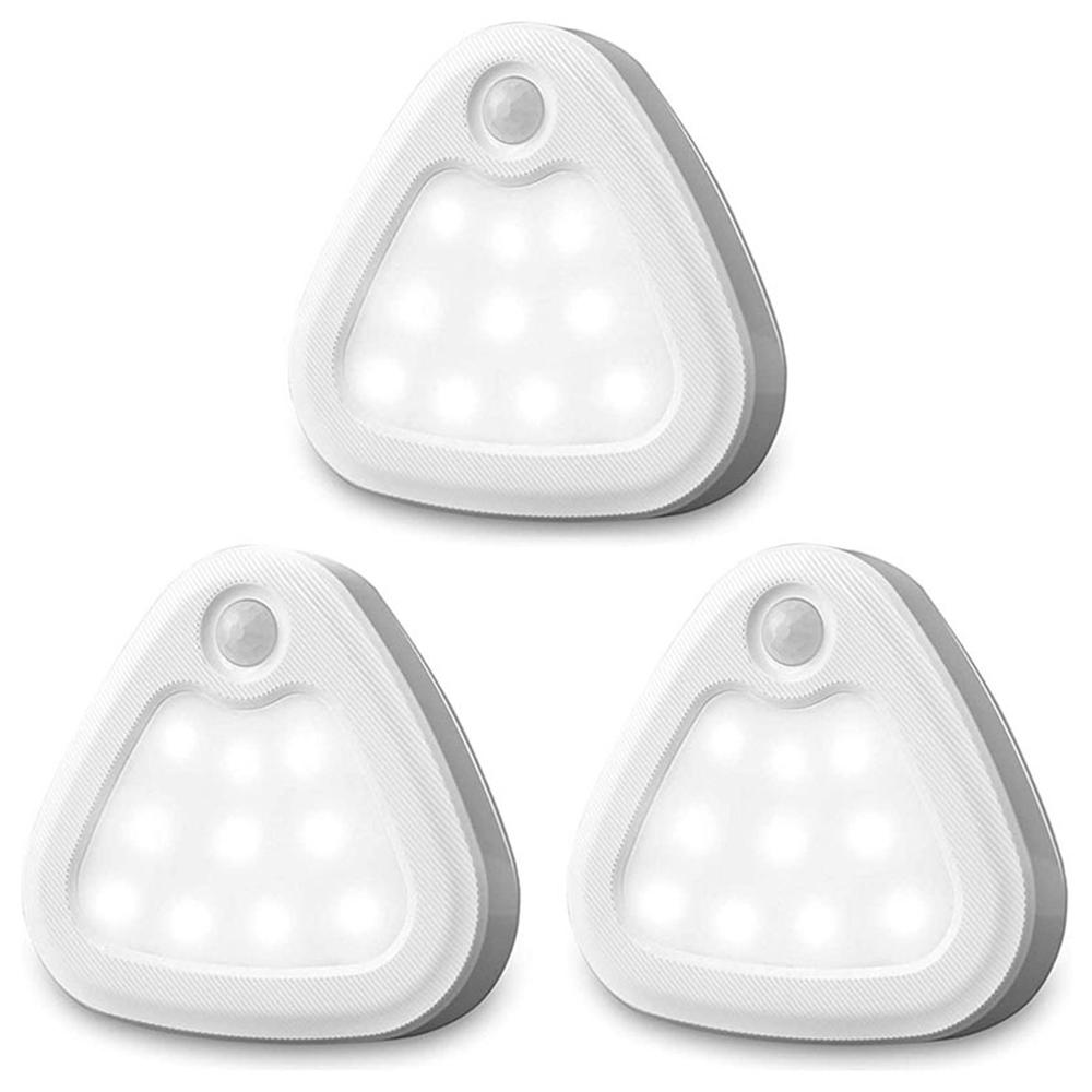 

3Pcs/Set Triangle Motion Sensor Light Simple Smart Home Fashion Bedside Lamp Creative Magnetic Sensor LED Night Light White Light