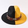 Popular European and American Classic Double-color Wide-brimmed Top Hat Men's and Women's Fashion OL Style Cowboy Hat Jazz Hat