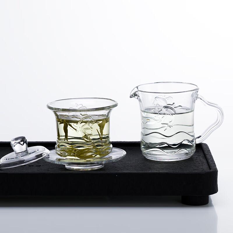 Shanchongshan Ruyudesui 8-Piece Sodium-Calcium Glass Tea Set