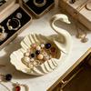 3D Printed Swan Jewelry Tray, Swan Shaped Earrings Necklace Ring Dish Tray, Decorative Keys Trinkets Holder Organizer Tray