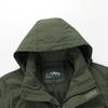 Men's Windproof Detachable Sleeve Parka - Spring/Autumn Loose Fit Multi-Pocket Workwear Jacket, Plus Sizes Available