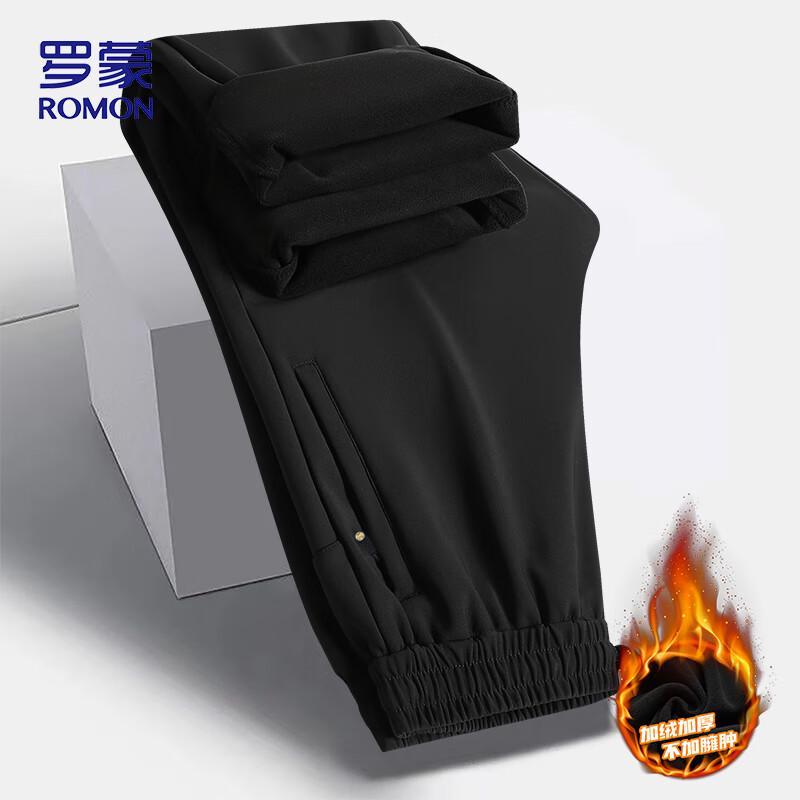 

ROMON Men s Winter Warm Fleece-Lined Casual Pants 2XL