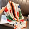 1116 new silk scarf fashion simulation silk summer sunscreen beach towel women's shawl air conditioner neck protection scarf yarn
