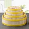 1Pcs With Lid Steamer Basket Handmade Kitchen Cookware Durable Bamboo Steamer  Chinese Food Making