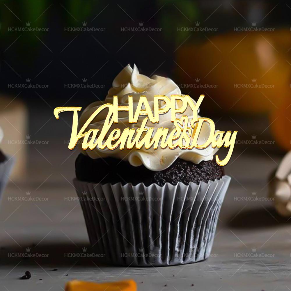 

10pcs Golden Acrylic Rose Letters Valentine s Day CakeToppers for alentine s Day Wedding Party Cupcake Decoration Supplies 10pcs