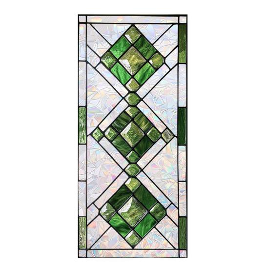 Flower Window Privacy Film, Decorative Static Cling Stickers, Waterproof Glass Cling, 39.4x17.7in Anti-Glare Static Glass Sticker for Home Bathroom
