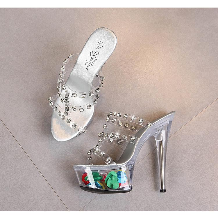 Women's Platform Sandals Summer Fashion Rhinestone 13CM/15CM Versatile Sexy High Heels Stiletto LFD-1099-31