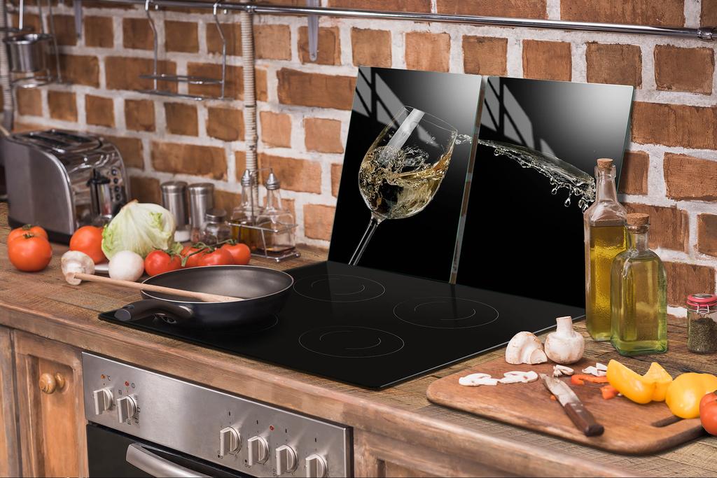 SZKLANA PŁYTA OCHRONNA NA KUCHENKĘ 70x52 WINO