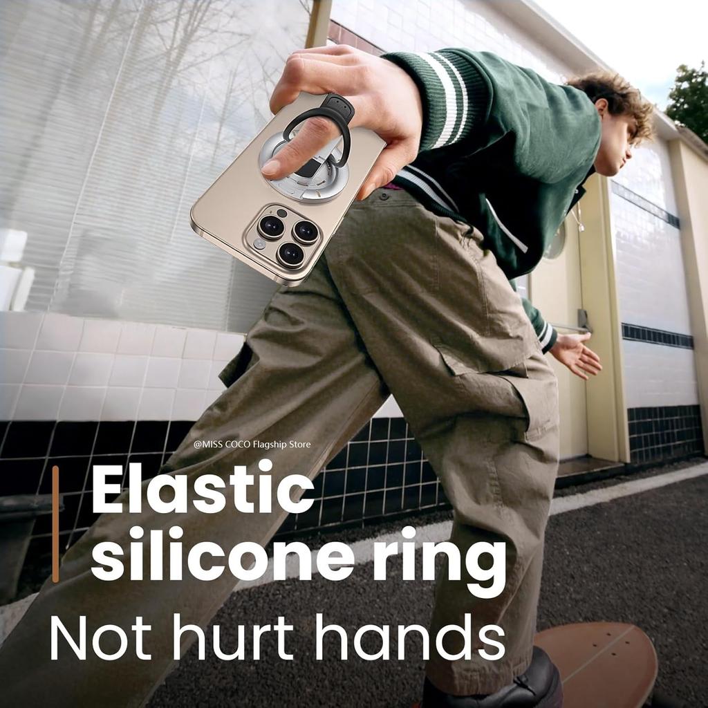 Original Metal for MagSafe Phone Grip Stand Magnetic Finger Ring Holder Double-Sided Magnetic Phone Stand for iPhone 17 16 15 14 5