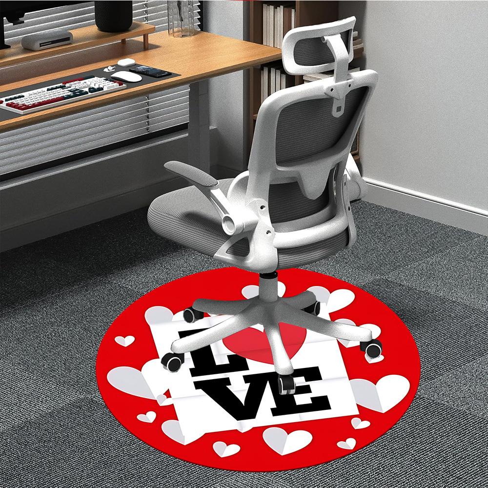 

1pc Love Hearts Chair Carpet for Office - Durable, Ideal for Chair Mats, Stylish & Functional Decorative Rug yy260130019 80cm by 80cm