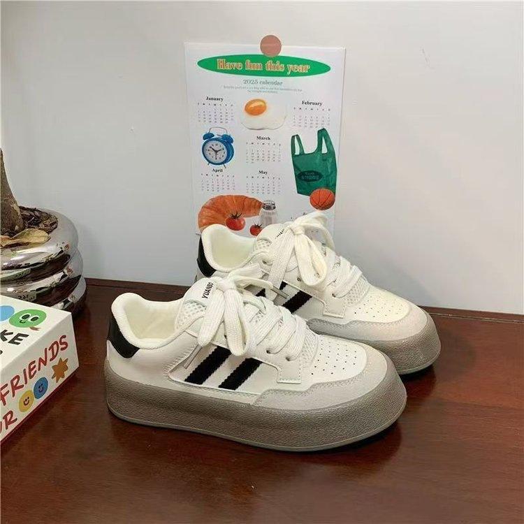 

Dexun shoes women s niche board shoes spring 2025 new spring versatile chic little white shoes platform casual shoes 35