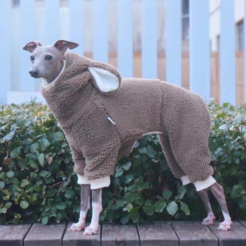 

Dog Cotton Coat Greyhound Winter Lamb Wool Thickened Quad Whippet Soft Warm Rabbit Hat Onesie Dog Clothes Leisure Warm Clothes S 5-7.5kg