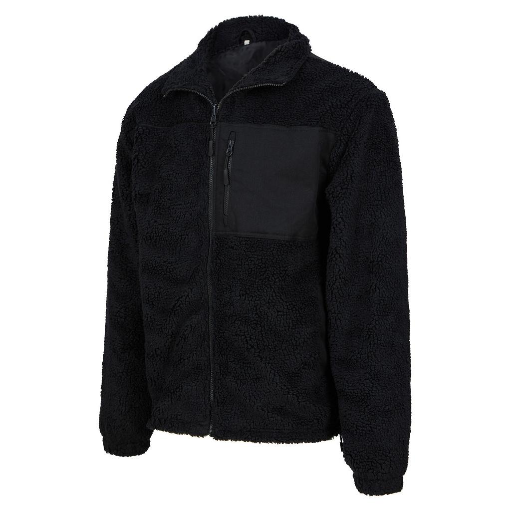Front Row Mens Sherpa Recycled Fleece Jacket