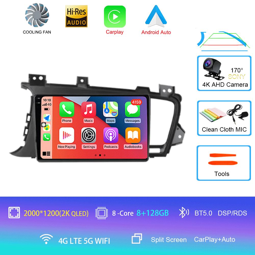 Car Radio Android 14 For Kia Optima 3 K5 TF T 2010 2011 2012 2013 2014 2015 Navigation GPS Multimedia Player Stereo WiFi+4G DSP
