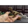 Statuie Dinosaur Jurassic Velociraptor Solid Alamă Ornamente Birou Desktop Animal de Companie de Ceai Artizanat Figurine Animale Miniaturi Jucărie Cadouri