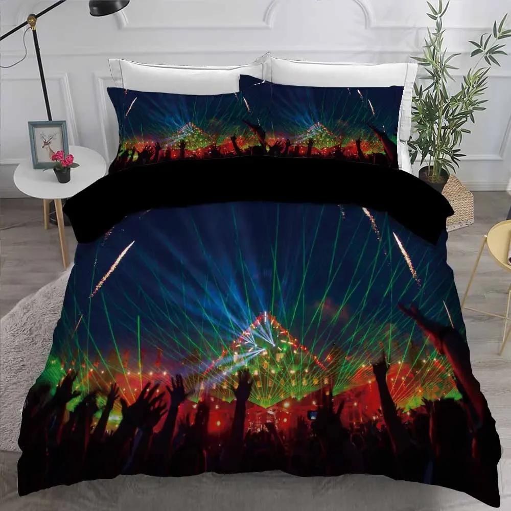 Nightmare Before Christmas  Duvet Cover with Pillow Cover Bed Sets Jack and Sally 3D Skull Christmas Bedding Set Bedroom Decor