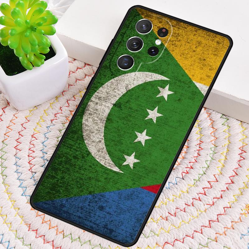 Comoros Flag Phone Case for Samsung Galaxy Note 10 Pro S26 Ultra S23 S24 FE S25 S21 S22 PLUS Shockproof Cove