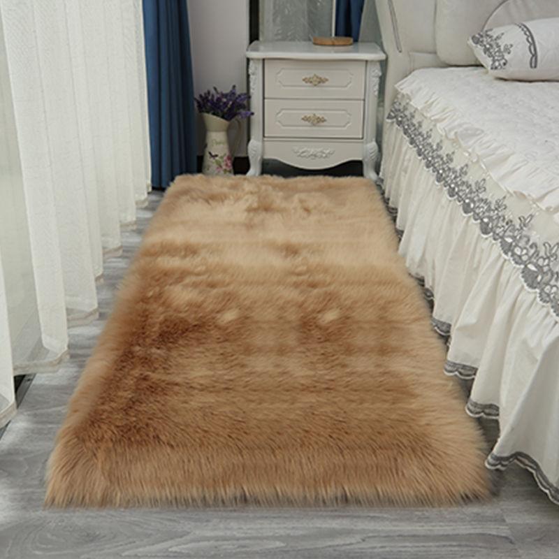Plüsch Schaffell Teppiche für Schlafzimmer Teppich Zimmer Lange Haare Nachttisch Matte Boden Haarigen Weißen Teppichen Rot Wohnzimmer Pelz Kinder Teppiche
