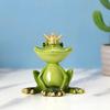 Yoga Frog Figurine Resin Couple Frog Ornament Collectible Desktop Frog Statue for Frog Lovers Gift Home Office Decoration