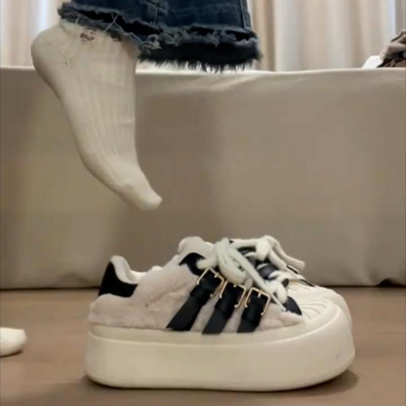 

Чжао Рут Ракушка Голова Кампус Повседневная Обувь Женская Обувь Кроссовки Осень и Зима Новые Кеды Маленькие Белые Туфли 40