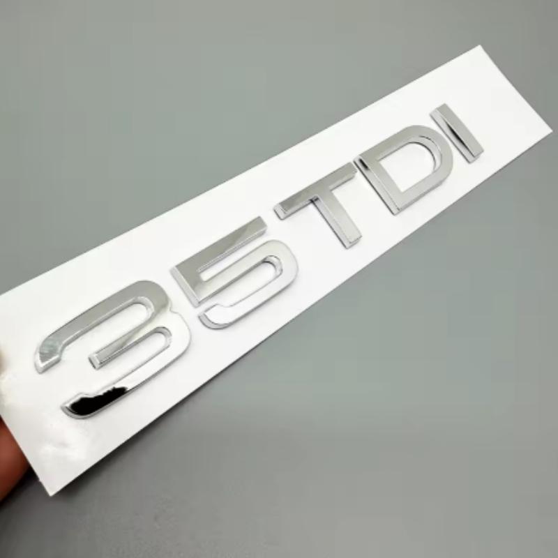 for v1 Q6 Trunk Displacement Letter Sticker plastic 40TFSI 45TFSI 50TFSI TFSI 45TDI TDI 40TDI 50TDI Car Sticker Accessories