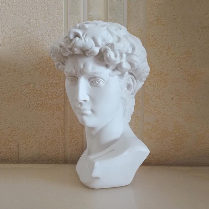 15cm European-Style David Resin Bust Statue - Nordic Decorative Figurine
