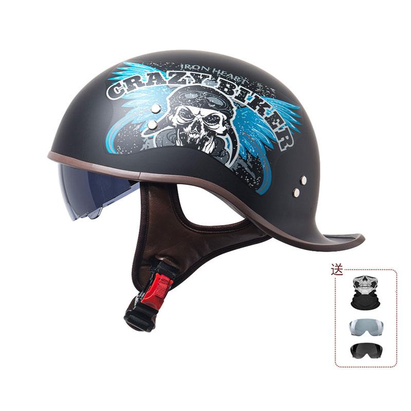China 3C Certification 2025 New Motorcycle Helmet Retro Helmet ABS Lightweight Breathable Lining Half Helmet for Men and Women