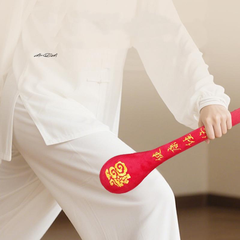 Velvet Extended Back Massage Hammer Meridian Beat Stick High Elasticity Pain Relief Slap Stick Massager for Relaxation