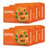 Morvin Papaya Badzeep met Papaja-extract & Sheaboter | Huidverhelderend, Glans & Zachte Reinigingszeep | Dagelijkse Badzeep | Pak van 6