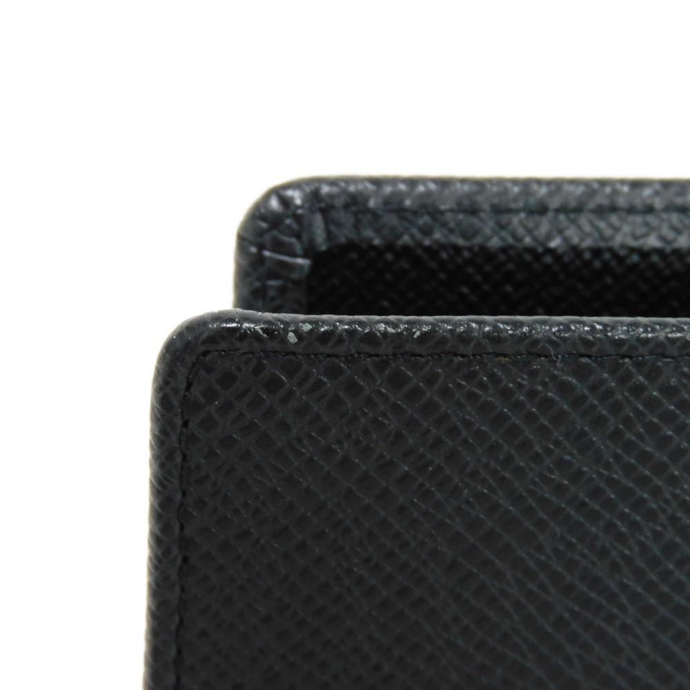 Used 12564 Agenda PM R20426 8001 LV Logo Charcoal Gray Diary with 6-hole Vuitton Card Case Taiga Ardoise Men's from