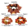 Simulation Artificial Maple Leaves Garland Pumpkins Fall Mini Wreath  Fireplace Window