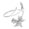 Floral Butterfly Orchid Bracelet Adjustable Flower Armband Fairy Open Arm Bangle  Gift