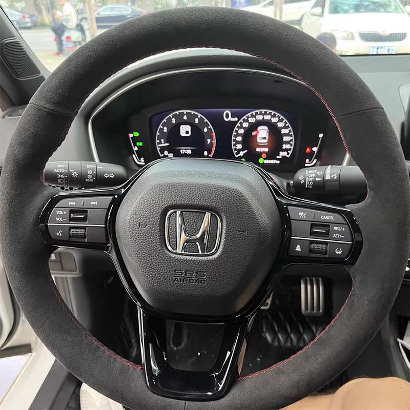 

Hand Stitched Suede Car Steering Wheel Cover for Honda Civic Accord 2023-2025 CRV CR-V HRV ZRV 2023-2026 Breeze 2025 Pilot 2023