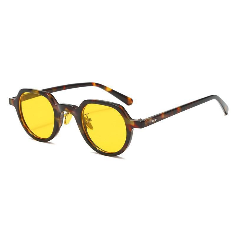 Round Small Frame Sunglasses Summer Fashion Street Shot Retro Fashion Color Lenses Sunglasses