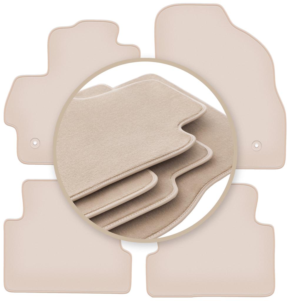 PREMIUM beige Fußmatten für: Mazda 3 II BL Schrägheck, Limousine 2008-2013