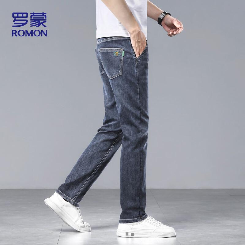 ROMON Men s 882 Loose Straight-Leg Stretch Jeans 32