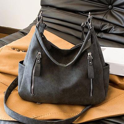 Designer Suede Leather Female Side Bags Retro Shoulder Bag for Women Handbag Casual Ladies Large Capacity Tote Bag Sac